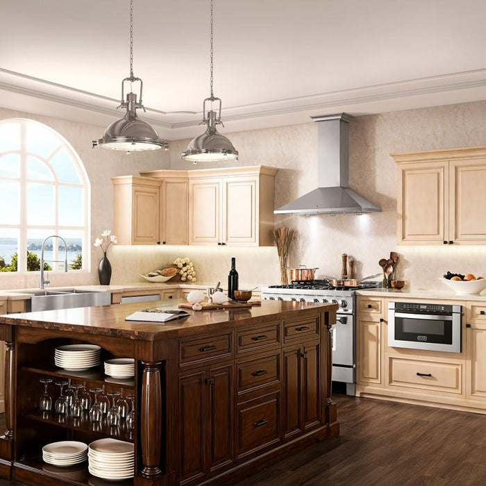 ZLINE 30" Stainless Steel Wall Range Hood, Crown Molding, KL2CRN-30