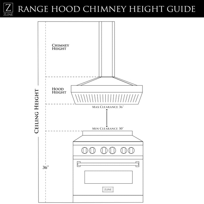 ZLINE 30" Stainless Steel Wall Range Hood KN4-30