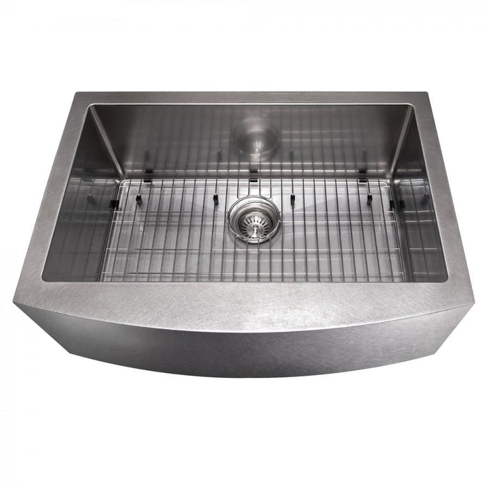 ZLINE 30" Undermount Single Bowl Apron Sink Stainless Steel, SAS-30S