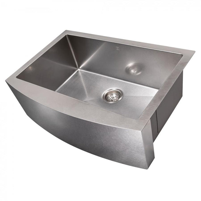 ZLINE 30" Undermount Single Bowl Apron Sink Stainless Steel, SAS-30S