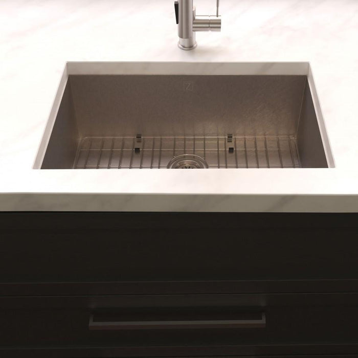 ZLINE 30" Undermount Single Bowl Sink DuraSnow Stainless Steel, SRS-30S