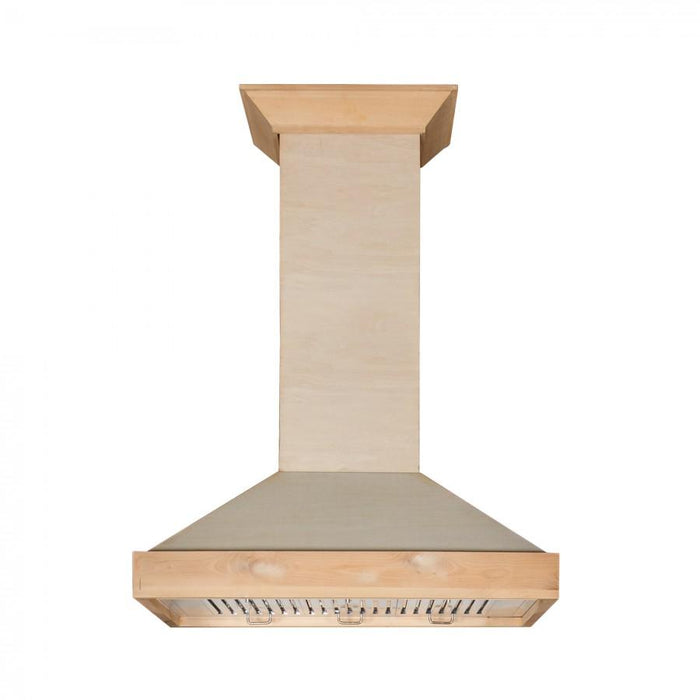 ZLINE 30" Unfinished Wooden Wall Range Hood, KBUF-30