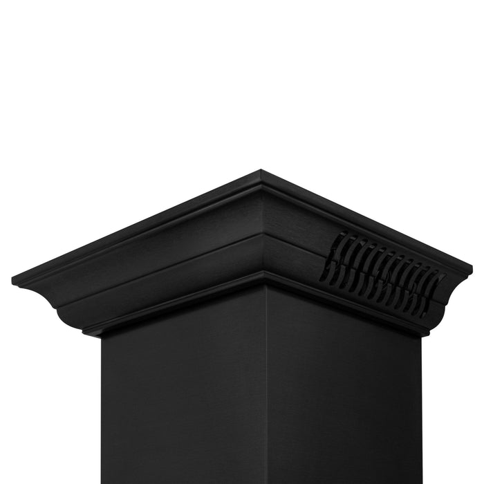 ZLINE 30" Wall Black Stainless Range Hood, Crown Speakers, BSKBNCRN-BT-30