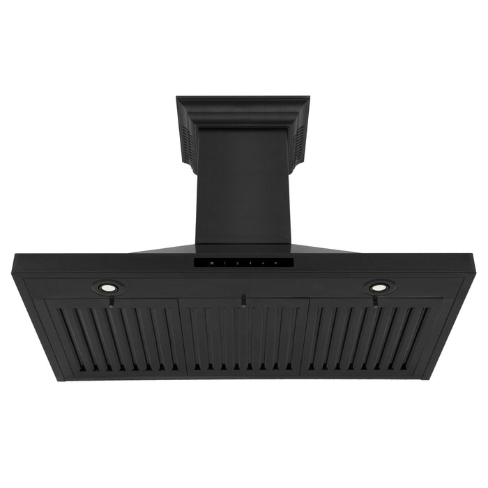 ZLINE 30" Wall Black Stainless Range Hood, Crown Speakers, BSKBNCRN-BT-30