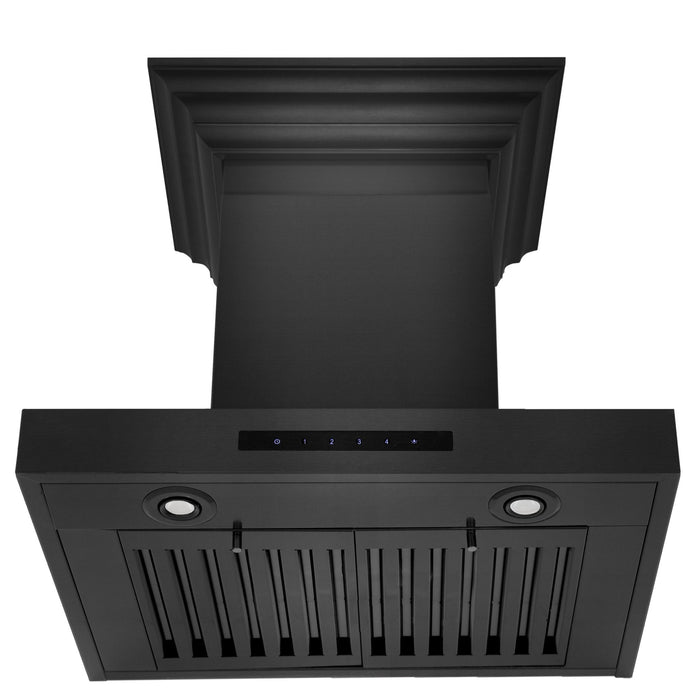 ZLINE 30" Wall Mount Range Hood, Black Stainless Steel, BSKENCRN-30
