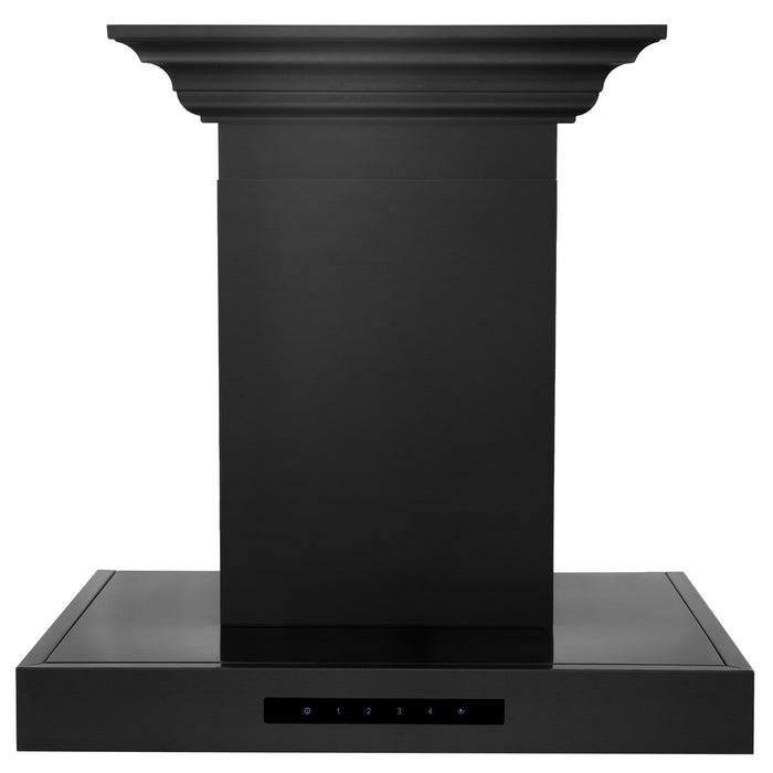 ZLINE 30" Wall Mount Range Hood, Black Stainless Steel, BSKENCRN-30