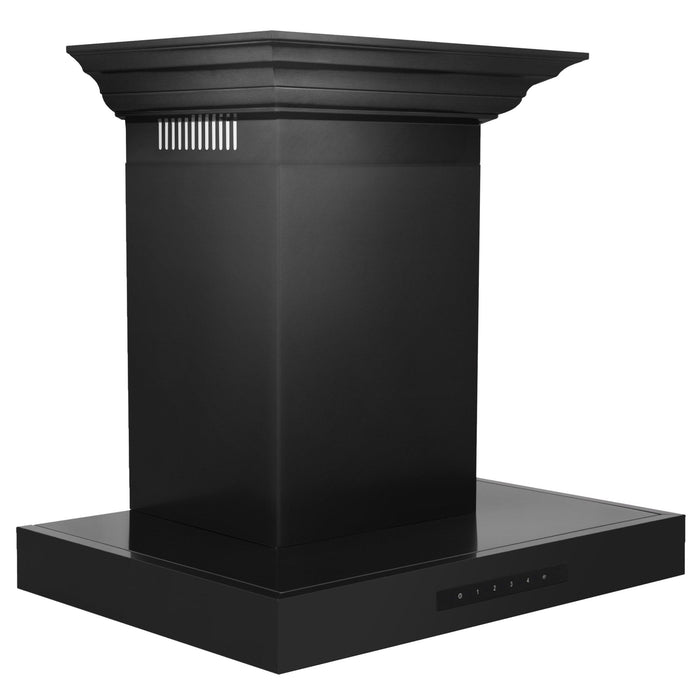ZLINE 30" Wall Mount Range Hood, Black Stainless Steel, BSKENCRN-30