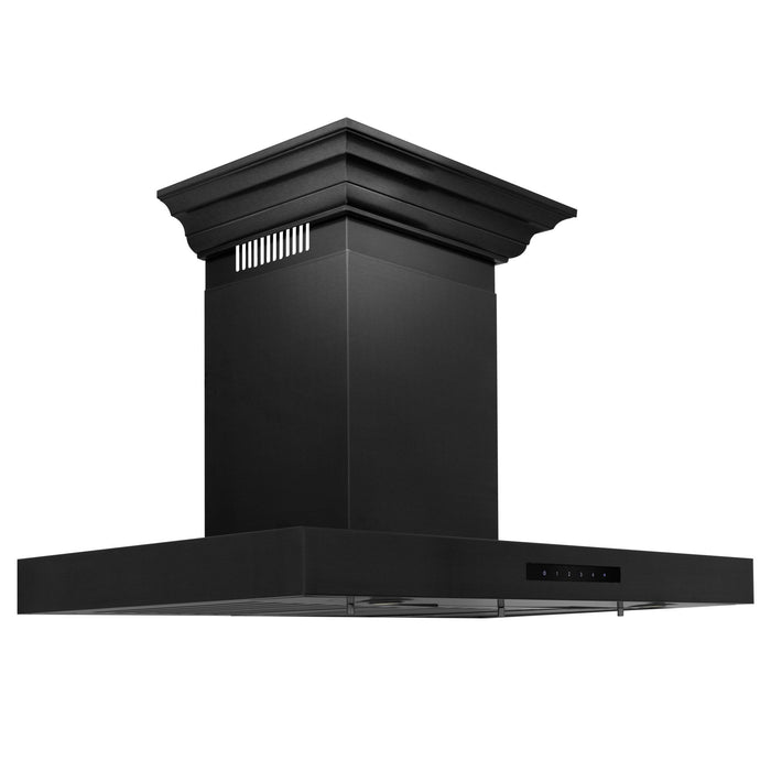 ZLINE 30" Wall Mount Range Hood, Black Stainless Steel, BSKENCRN-30