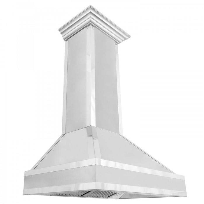ZLINE 30" Wall Range Hood. DuraSnow Stainless, Mirror Accents, 655MR-30