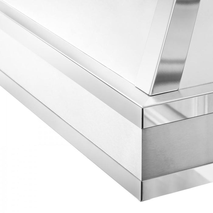 ZLINE 30" Wall Range Hood. DuraSnow Stainless, Mirror Accents, 655MR-30