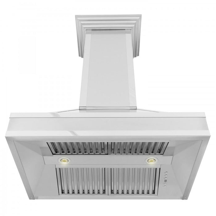 ZLINE 30" Wall Range Hood. DuraSnow Stainless, Mirror Accents, 655MR-30