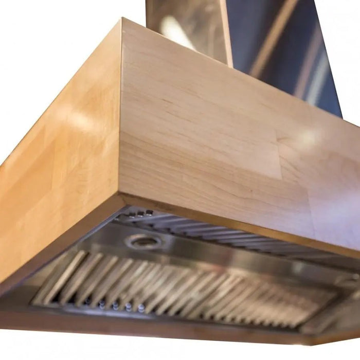 ZLINE 30" Wooden Island Range Hood, Butcher Block, 681iM-30