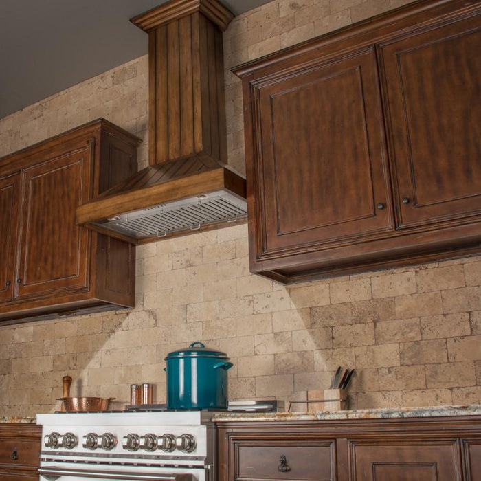 ZLINE 30" Wooden Wall Range Hood, Rustic Light, KPLL-30