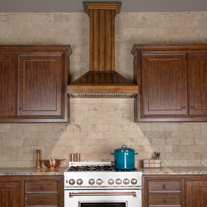 ZLINE 30" Wooden Wall Range Hood, Rustic Light, KPLL-30
