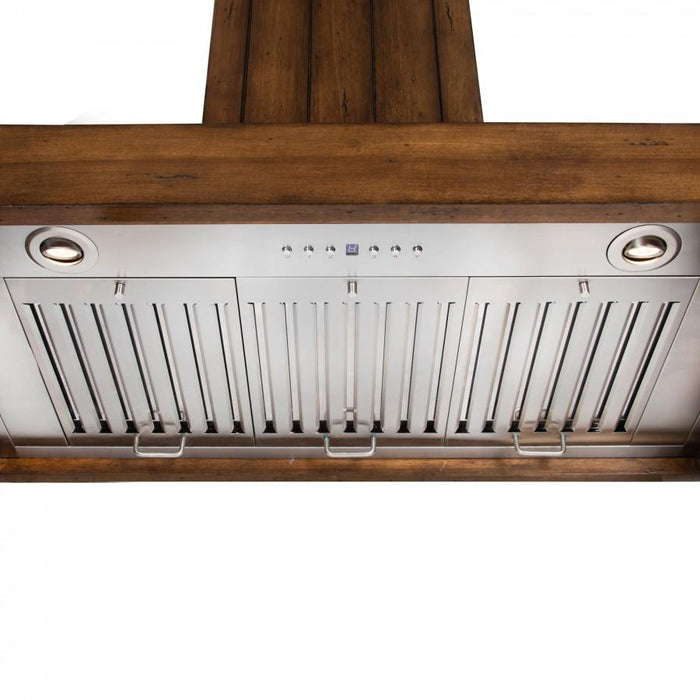 ZLINE 30" Wooden Wall Range Hood, Rustic Light, KPLL-30