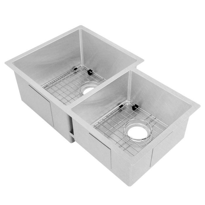 ZLINE 32"  Undermount Double Bowl Sink, Dura Snow Stainless, SRDR-32S