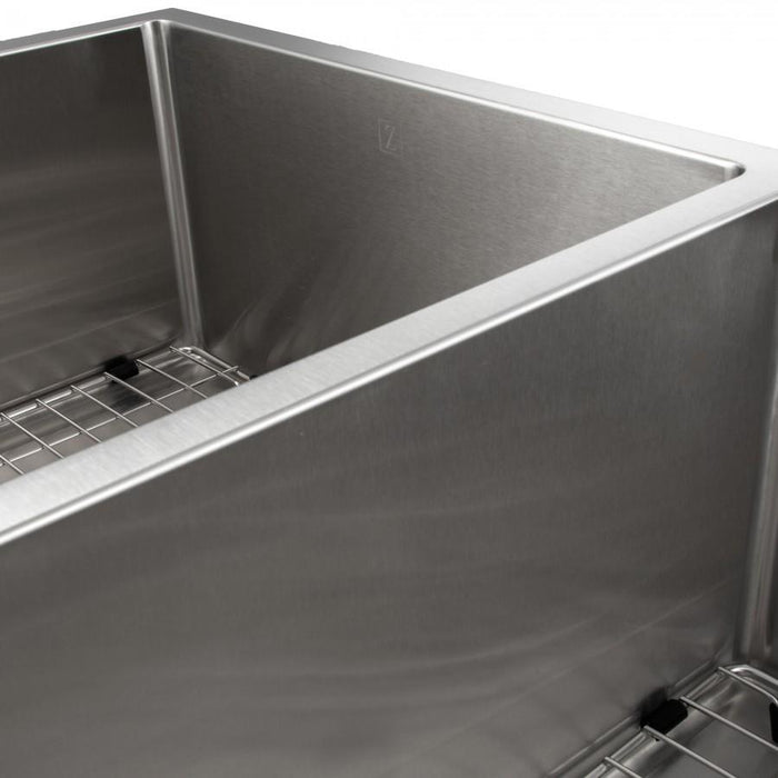 ZLINE 33" Undermount Double Bowl Sink in Stainless Steel, SR60D-33