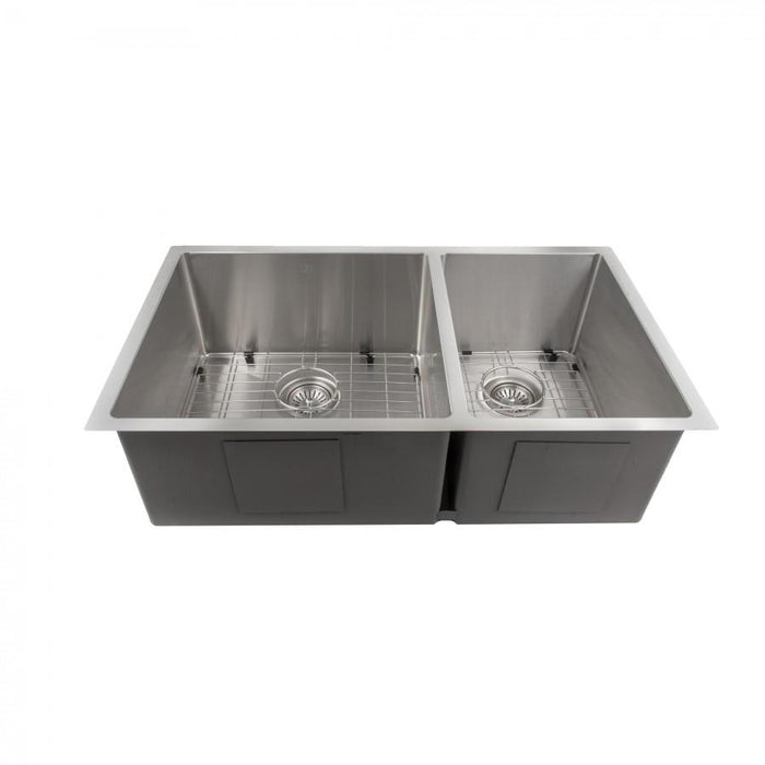 ZLINE 33" Undermount Double Bowl Sink in Stainless Steel, SR60D-33