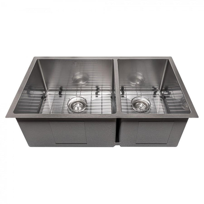 ZLINE 33" Undermount Double Bowl Sink Stainless Steel, SR60D-33S