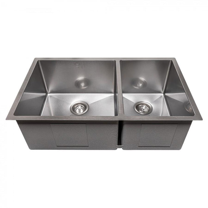 ZLINE 33" Undermount Double Bowl Sink Stainless Steel, SR60D-33S