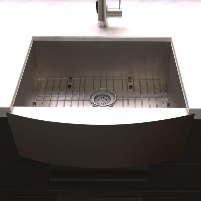 ZLINE 33" Undermount Single Bowl Apron Sink Stainless Steel, SAS-33S