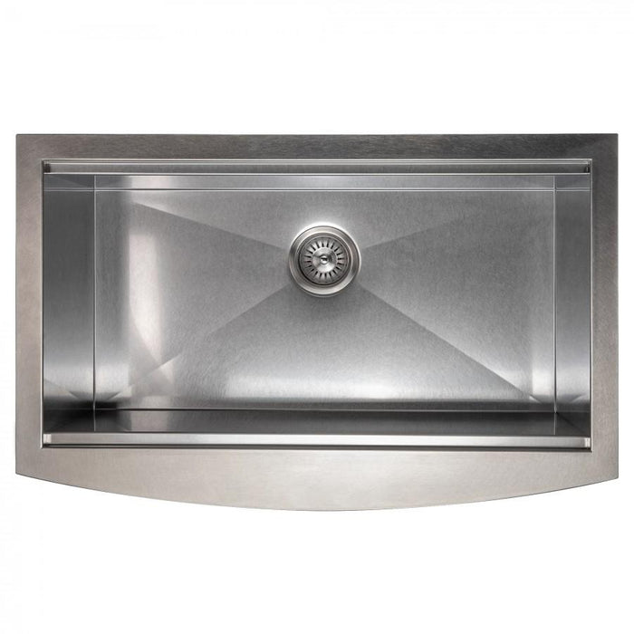 ZLINE 33" Undermount Single Bowl Ledge Sink Stainless Steel, SLSAP-33