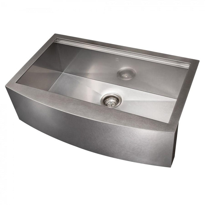 ZLINE 33" Undermount Single Bowl Ledge Sink Stainless Steel, SLSAP-33