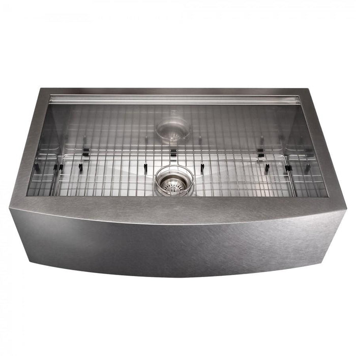 ZLINE 33" Undermount Single Bowl Ledge Sink Stainless Steel, SLSAP-33S