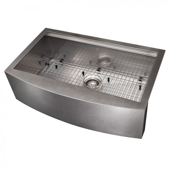 ZLINE 33" Undermount Single Bowl Ledge Sink Stainless Steel, SLSAP-33S