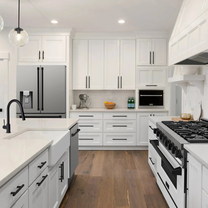 ZLINE 36" Autograph 21.6 cu. ft French Door Refrigerator with Ice Maker in Fingerprint Resistant Stainless Steel RFMZ-W-36-MB