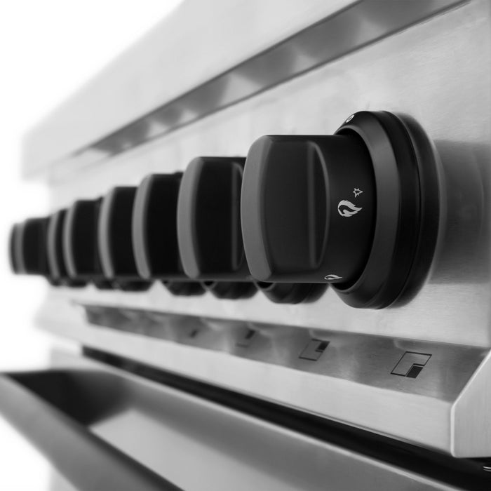 ZLINE 36" Autograph Dual Fuel Range, Stainless Steel, RAZ-36-MB