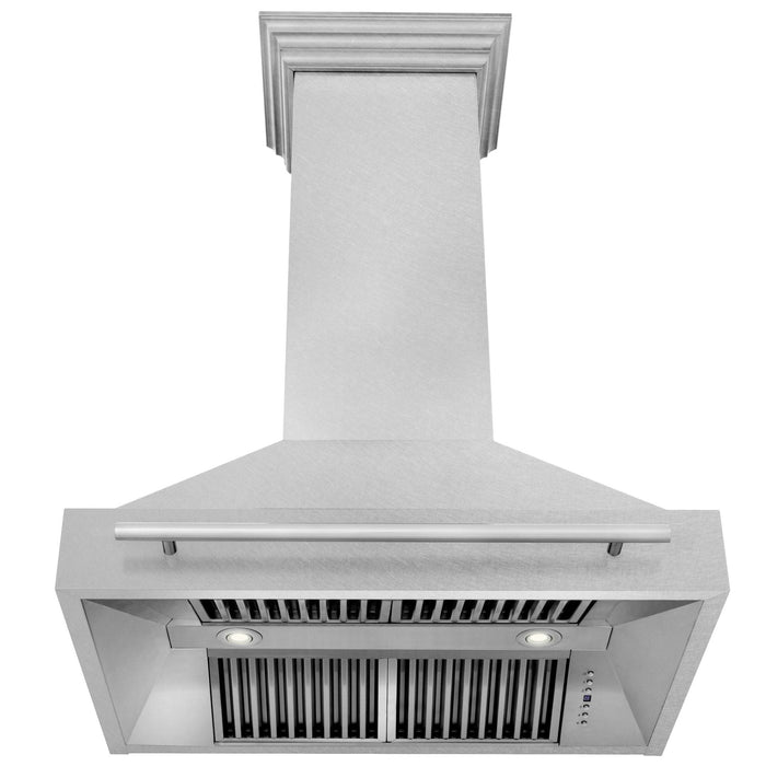 ZLINE 36" Autograph DuraSnow Stainless Steel Wall Range Hood 8654SNX-36
