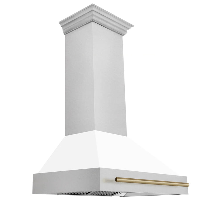 ZLINE 36" Autograph DuraSnow White Range Hood 8654SNZ-WM36-CB
