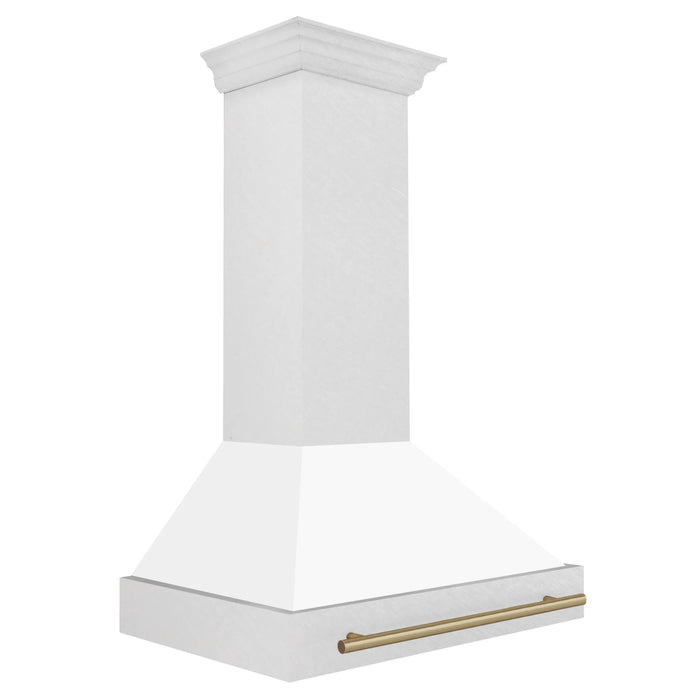 ZLINE 36" Autograph DuraSnow White Range Hood 8654SNZ-WM36-CB
