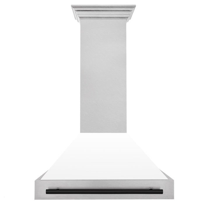 ZLINE 36" Autograph DuraSnow White Range Hood 8654SNZ-WM36-MB