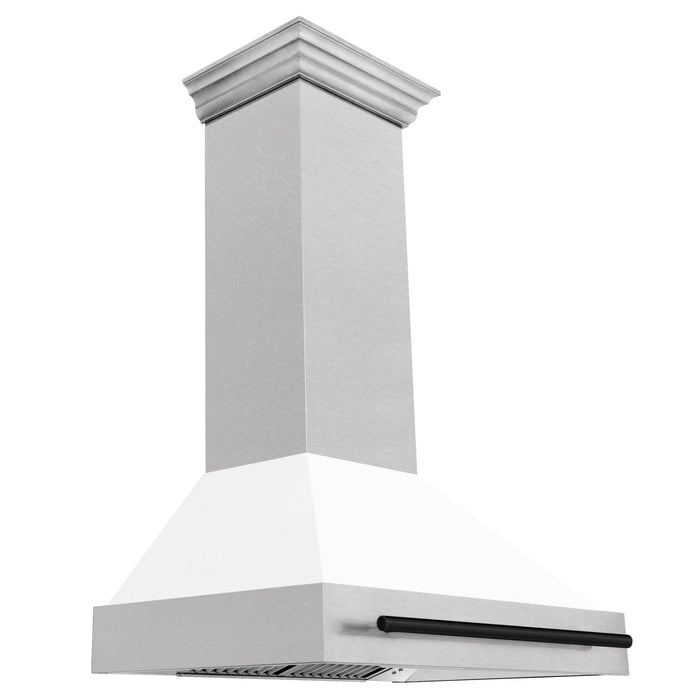 ZLINE 36" Autograph DuraSnow White Range Hood 8654SNZ-WM36-MB