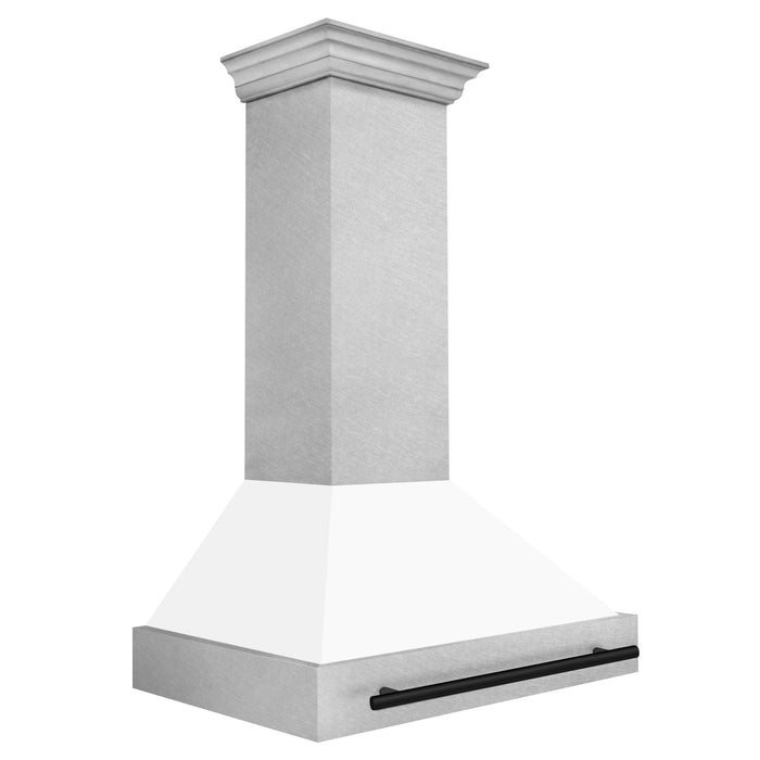 ZLINE 36" Autograph DuraSnow White Range Hood 8654SNZ-WM36-MB