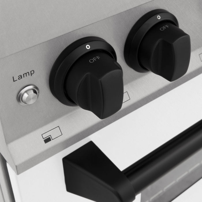 ZLINE 36" Autograph, Range, Dual Fuel, White door, RASZ-WM-36-MB