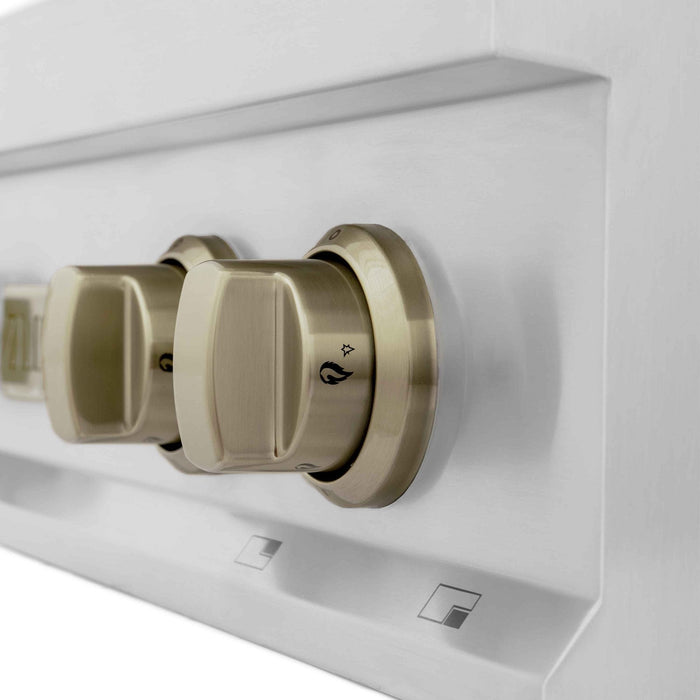 ZLINE 36" Autograph Rangetop Stainless, Bronze Accents, RTZ-36-CB