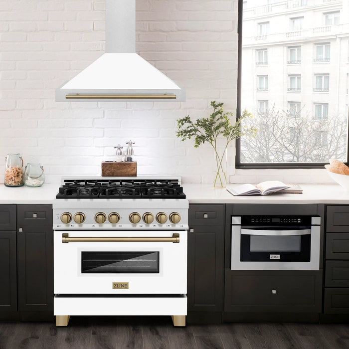 ZLINE 36" Autograph Stainless Wall Range Hood KB4SNZ-WM36-MB