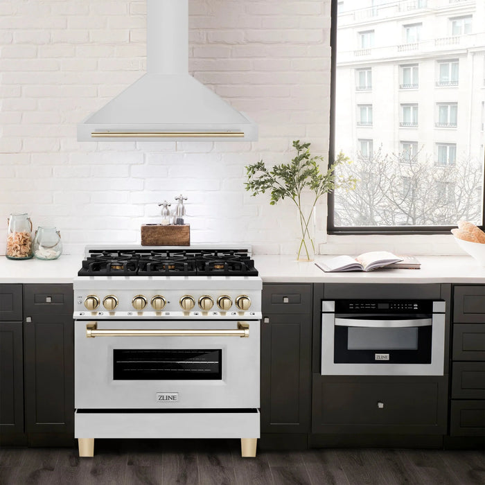 ZLINE 36" Autograph Stainless Wall Range Hood KB4STZ-36-G