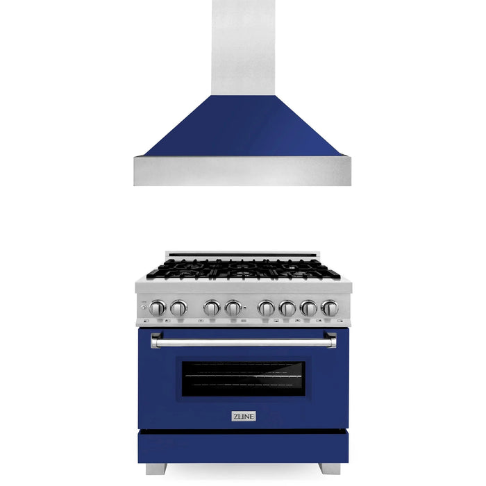 ZLINE 36" Bundle Range RAS-BG-36 & Range Hood 8654BG-36, 2KP-RASBGRH36