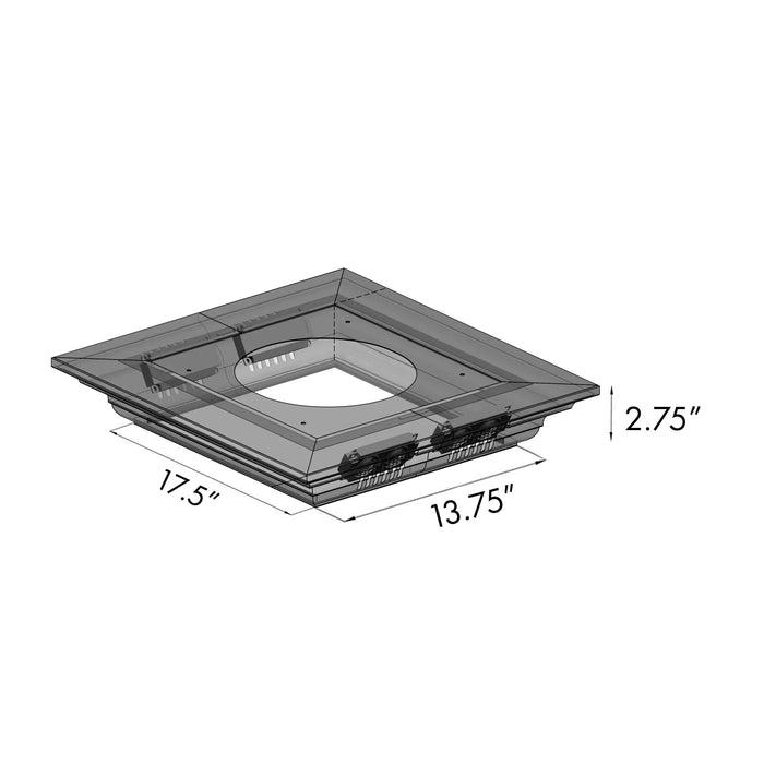 ZLINE 36" CrownSound‚ Ducted Vent Island Mount Range Hood in Stainless Steel, Built-in Bluetooth Speakers, KL3iCRN-BT-36