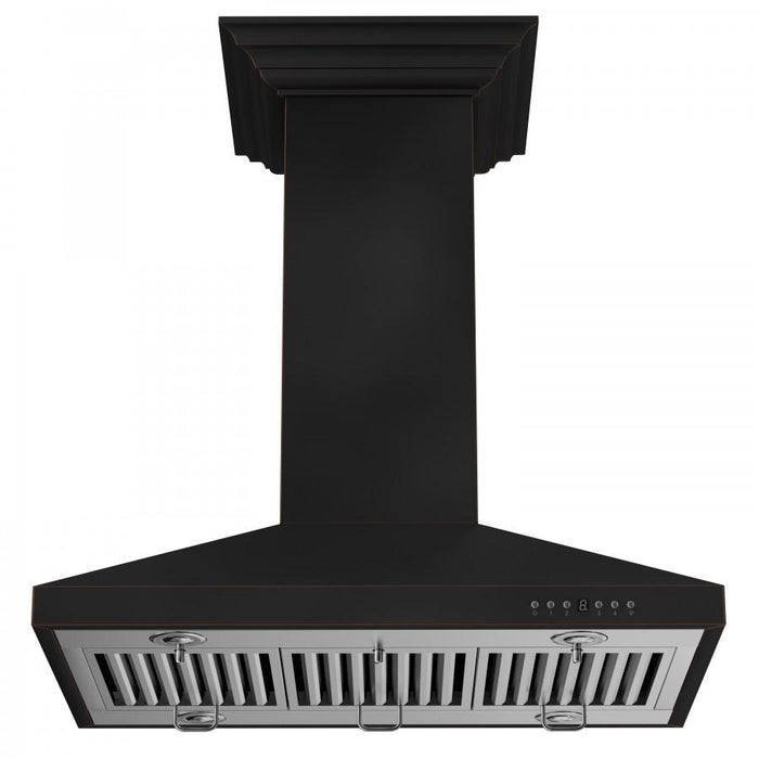 ZLINE 36" Designer Series Oil-Rubbed Bronze Island Range Hood, 8KL3iB-36