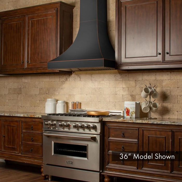 ZLINE 36" Designer Series Oil-Rubbed Bronze Wall Range Hood, 8632B-36