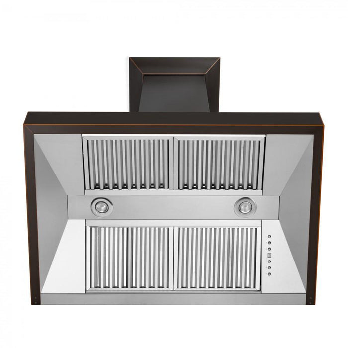 ZLINE 36" Designer Series Oil-Rubbed Bronze Wall Range Hood, 8632B-36