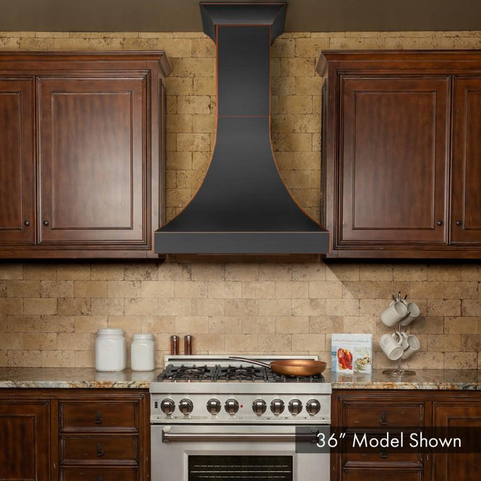 ZLINE 36" Designer Series Oil-Rubbed Bronze Wall Range Hood, 8632B-36