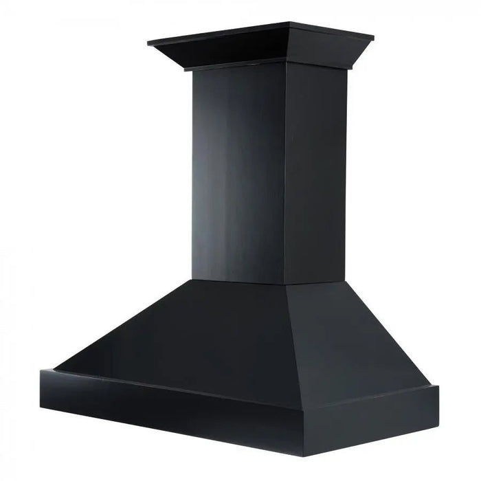 ZLINE 36" Designer Series Wooden Wall Range Hood in Black, KBCC-36