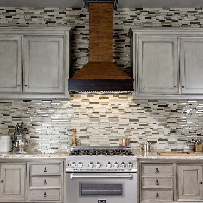 ZLINE 36" Dual Fuel Range with Snow Finish Door, RA-SN-36