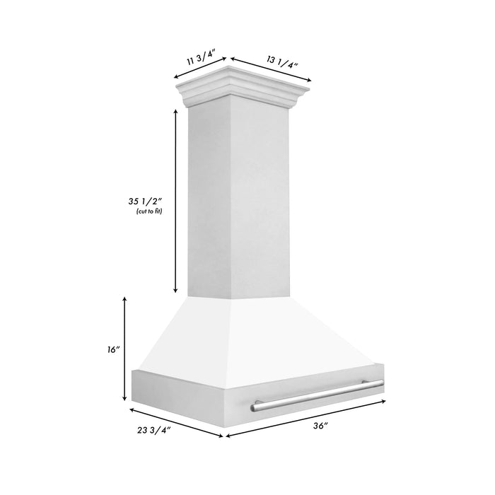 ZLINE 36" DuraSnow® Stainless Steel Range Hood 8654SNX-WM-36